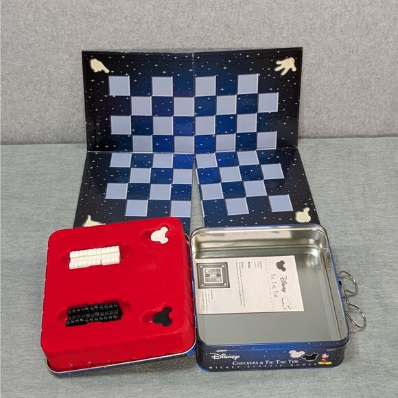 Vintage Disney Mickey Mouse Checkers Tic Tac Toe Classic Games Complete - Picture 4 of 11